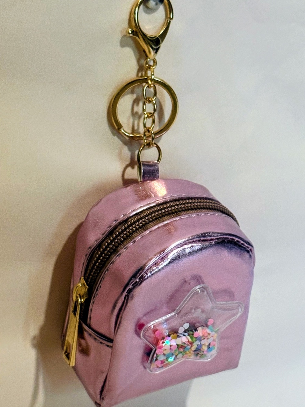*5 for $30 Metallic Purple Mini Backpack Keychain / Coin Purse - Picture 3 of 5